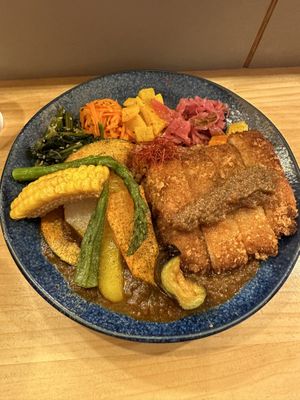 Vegan Tonkatsu curry  at Chabuya Curry Tenjin ちゃぶや in Fukuoka