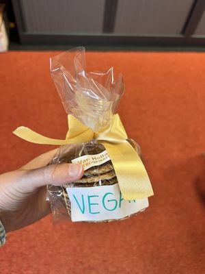 Vegan sirup waffles  at Van Holland Stroopwafels in Amsterdam