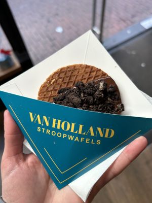 Vegan stroopwafel  at Van Holland Stroopwafels in Amsterdam