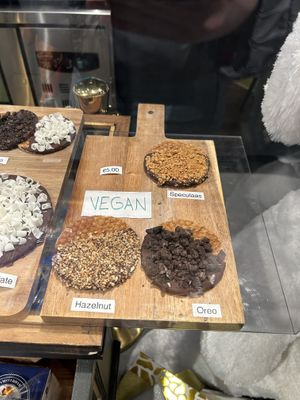 Vegan stroopwafel options  at Van Holland Stroopwafels in Amsterdam