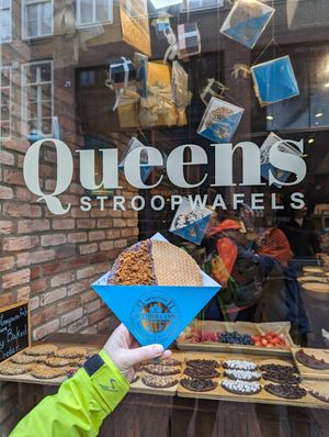 stroopwafel with speculaas at Van Holland Stroopwafels in Amsterdam