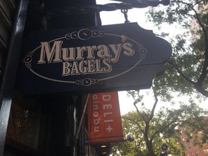 Sign at Murray's Bagels in New York City