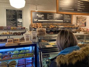 Inside counter at Murray's Bagels in New York City