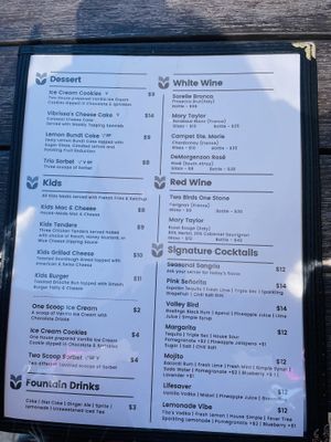 Menu 3  at Vibrissa Beer in Front Royal