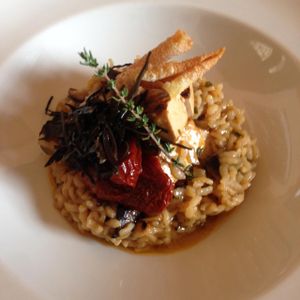 Vegan Risotto with Tofu at Hesperides in Lanzarote