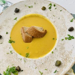 Fava soup ✨  at Volta in Milos