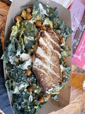 Cashew Caesar salad with grilled tofu   at Banded Brewing in Biddeford