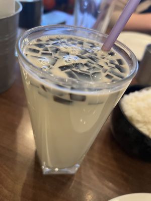 Soya milk with grass jelly   at Chilli Padi in Newcastle Upon Tyne