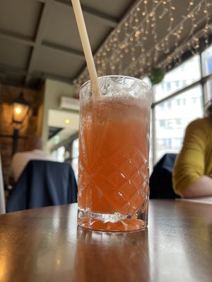 Rose sunset non alcoholic cocktail, delicious   at Chilli Padi in Newcastle Upon Tyne