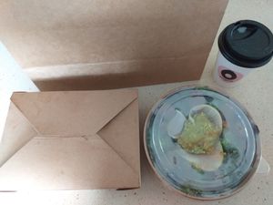 Eco-friendly packages at Pinkavo Cafe in Langley