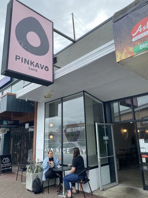Storefront  at Pinkavo Cafe in Langley