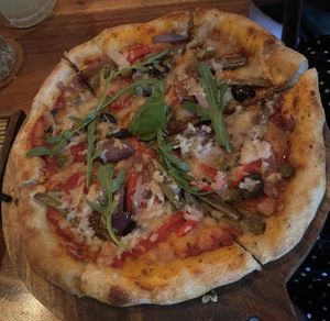 Vegan pizza  at Simply Social in Ubud