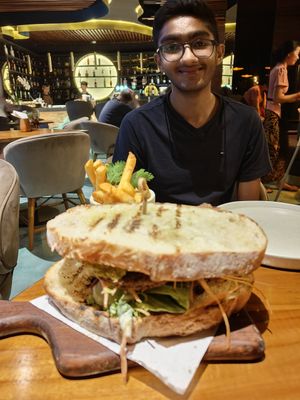 Sugar dough burger! at Simply Social in Ubud