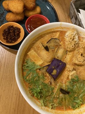 Phuture nuggets and curry laksa  at Sala - Berjaya Times Square in Kuala Lumpur