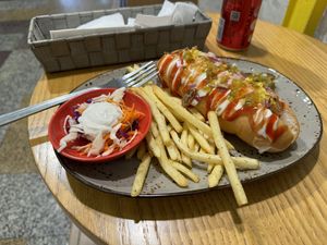 Vegan hotdog   at Sala - Berjaya Times Square in Kuala Lumpur