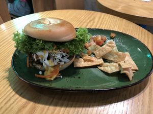 Bagel burger  at Sala - Berjaya Times Square in Kuala Lumpur