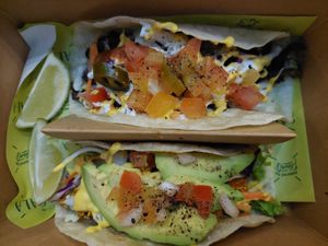 Tacos: Shrooms & Spicy Asian Tofu (Offer of the day: 16,95 RM / 2 tacos!) at Sala - Berjaya Times Square in Kuala Lumpur