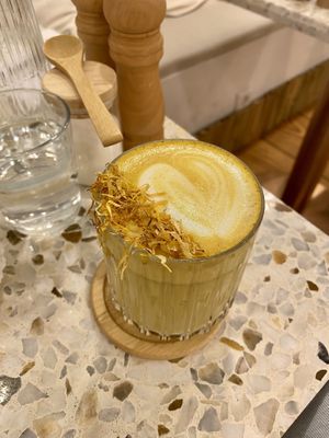 Curcuma latte   at Yollie - the Popice Café in Karlsruhe