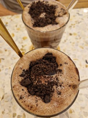 Iced chocolate with oreo clumbles at Yollie - the Popice Café in Karlsruhe
