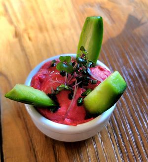 Cucumber and dip at Vegan Dükkan Lokanta - The Eatery in Istanbul