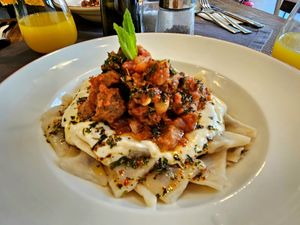 Turkish ravioli at Vegan Dükkan Lokanta - The Eatery in Istanbul