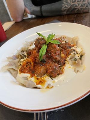 Turkish ravioli   at Vegan Dükkan Lokanta - The Eatery in Istanbul