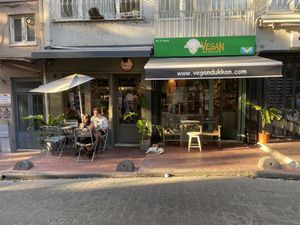 Street view of the cafe.   at Vegan Dükkan Lokanta - The Eatery in Istanbul