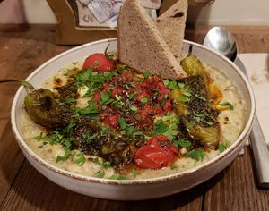 Traditional smoked eggplant at Vegan Dükkan Lokanta - The Eatery in Istanbul
