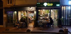 Restaurant and store side by side at Vegan Dükkan Lokanta - The Eatery in Istanbul