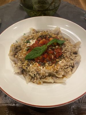 Turkish ravioli  at Vegan Dükkan Lokanta - The Eatery in Istanbul