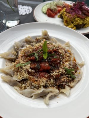 Turkish Ravioli, so good!  at Vegan Dükkan Lokanta - The Eatery in Istanbul