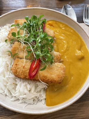 Tofu Katsu curry  at Vegan Dükkan Lokanta - The Eatery in Istanbul