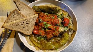 Traditionnal smoked eggplant 🥰😍🤩 at Vegan Dükkan Lokanta - The Eatery in Istanbul
