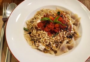 Ravioli: soooooo good!!! at Vegan Dükkan Lokanta - The Eatery in Istanbul
