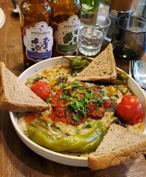 Traditionnal rosted eggplants at Vegan Dükkan Lokanta - The Eatery in Istanbul