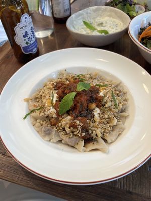 Turkish ravioli (the best thing on the menu)   at Vegan Dükkan Lokanta - The Eatery in Istanbul