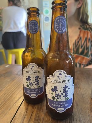 Kombucha - lavender (tasty)   at Vegan Dükkan Lokanta - The Eatery in Istanbul