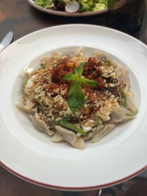 Turkish Ravioli  at Vegan Dükkan Lokanta - The Eatery in Istanbul