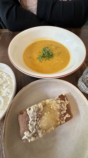 Pumpkin 🎃 soup 🍜   at Vegan Dükkan Lokanta - The Eatery in Istanbul