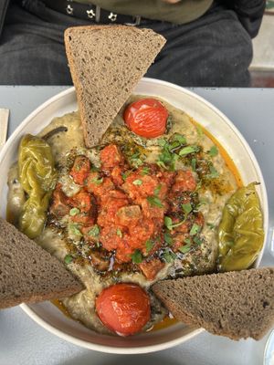 Traditional eggplant dish - super yummy , bread was a bit boring but the dish itself was a 10/10  at Vegan Dükkan Lokanta - The Eatery in Istanbul