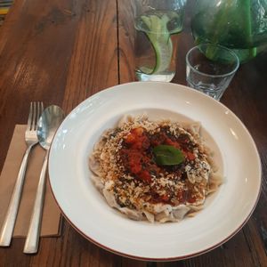 Vegan mantı at Vegan Dükkan Lokanta - The Eatery in Istanbul