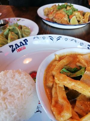 Green curry with tofu at Zaap Thai Street Food in Sheffield