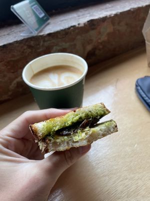 Pesto/Shroom/Cheese Toastie  at Catalyst Coffee - Beach  in Bray