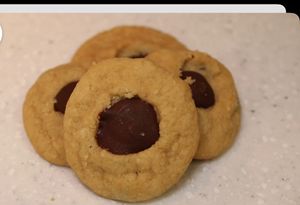 Vegan Peanutbutter thumbprint cookies  at The Ice Cream Chick in Huntington