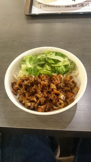 My favorite Minder restaurant’s noodles! But oops… I forgot its name... at Minder Vegetarian 明德素食 - Q Square Mall in Taipei