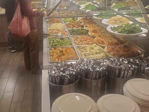 One  half of buffet. at Minder Vegetarian 明德素食 - Q Square Mall in Taipei