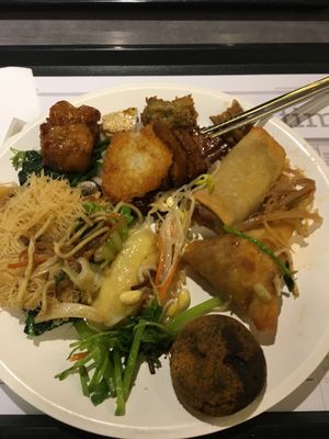 This food looks okay - but it wasn't  at Minder Vegetarian 明德素食 - Q Square Mall in Taipei