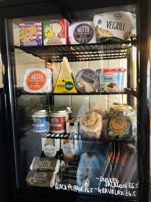 Fridge full of cheeses!  at The Tinker's Granddaughter in Lymington