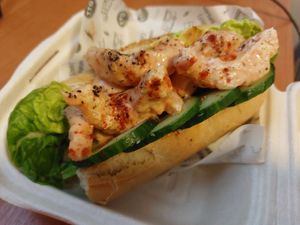 "Prawn" baguette at The Tinker's Granddaughter in Lymington