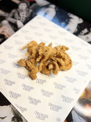 Our double battered Vegan wings (Oyster Mushrooms)   at Garage Sale in Phnom Penh